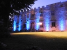 LED lighting of the in Castello del Meleto for a wedding party